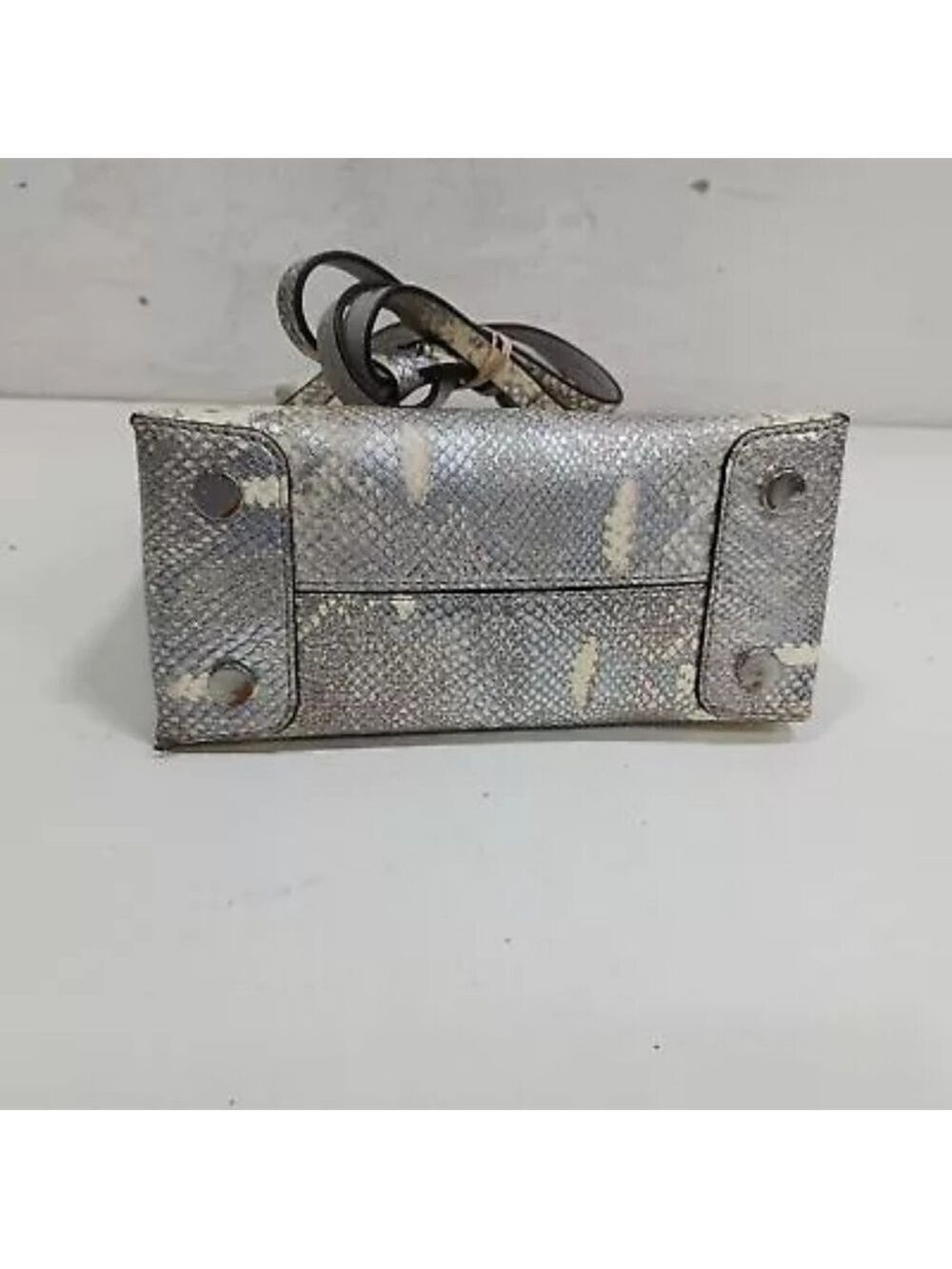 Michael Kors Metallic Faux Snakeskin Purse Crossbody Animal Print - Picture 3 of 13